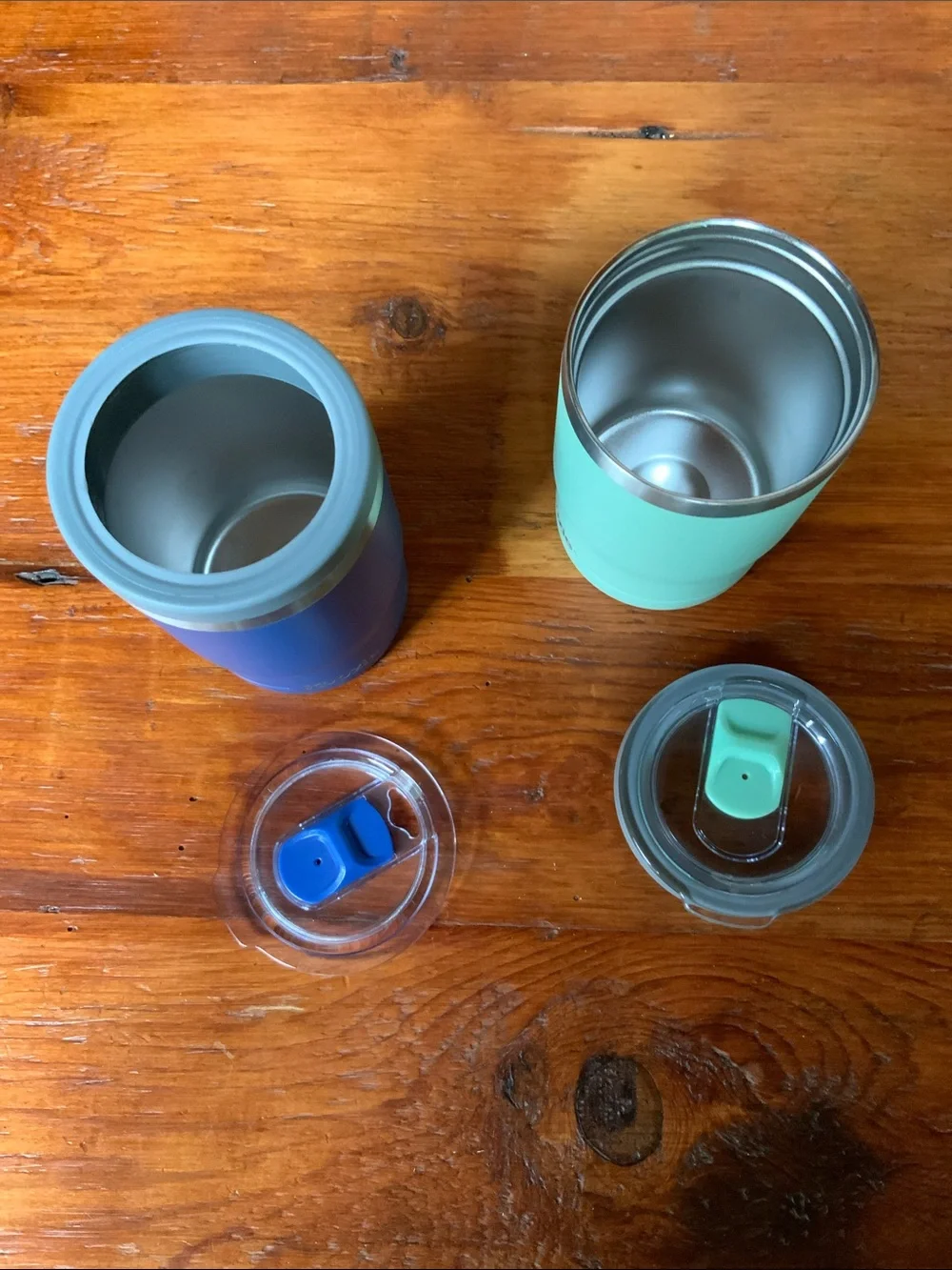 ☕️ New Set of 2 Stainless Steel Koozie Insulated Tumbler - Blue & Mint